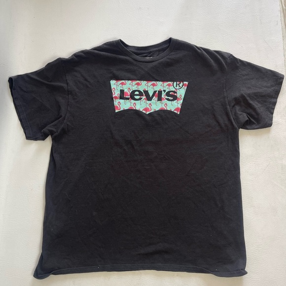 Levi’s T-shirt, Men, Size XL Pink Flamingo Graphic Unisex Crewneck T-shirt - Picture 2 of 7